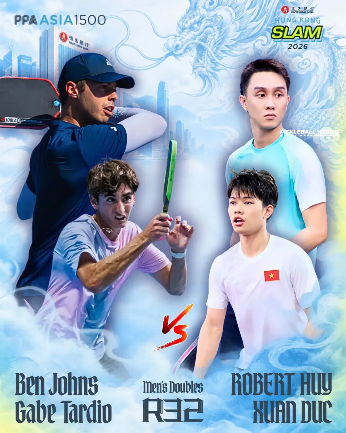 Thử Thách Cực Đại Tại PPA Hong Kong Slam 2026: Robert Huy Và Lê Xuân Đức Đại Chiến Bộ Đôi Huyền Thoại Ben Johns - Gabe Tardio